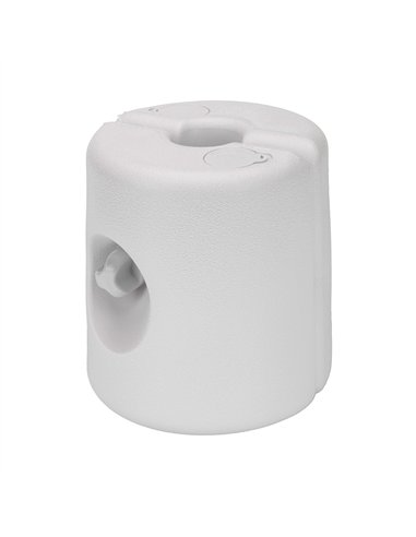 Soporte para carpa rellenable Ø24x25,5cm ajustable a tubos de Ø20mm a Ø32mm color blanco(8l)