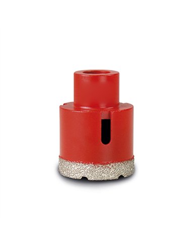 STAYER Corona diamantada Ø45mm con inserción de tipo M14 para corte multimaterial en seco color rojo