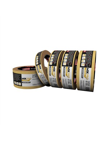 GEKO Cinta de papel washi “MSK Pro Perfect” adhesivo con base de agua 19mm x 50m color beige