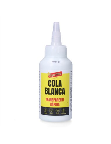 SUPERTITE Cola blanca de secado transparente de uso profesional (120g)