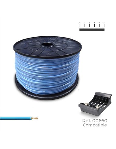 SEDILES Cablecillo flexible H07Z1-K 450/750V 1,50mm² color azul 500m (bobina de Ø26x15cm)