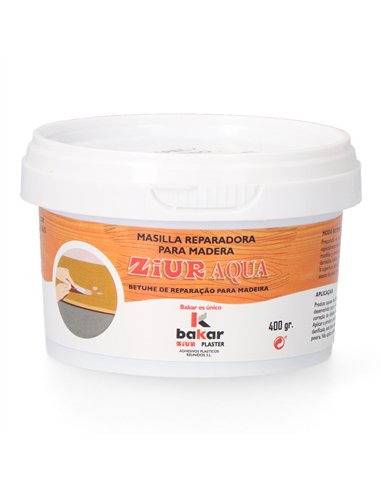 BAKAR Masilla reparadora para madera color sapely fácil de lijar (400g)