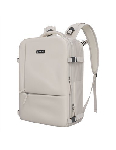 NUMADA Mochila impermeable de 20l “Explorer B40” multibolsillos + puerto USB color beige