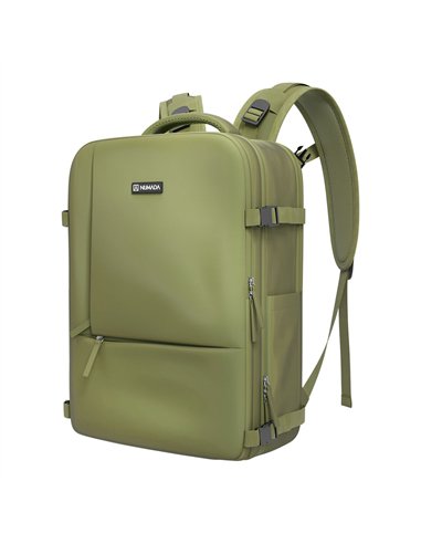 NUMADA Mochila impermeable de 20l “Explorer B40” multibolsillos + puerto USB color verde militar