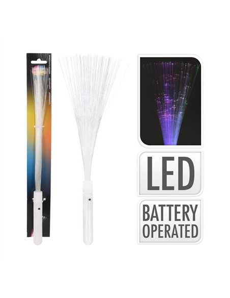 BASICS Espigas LED de fibra óptica (pilas 3xAG13 incluidas)