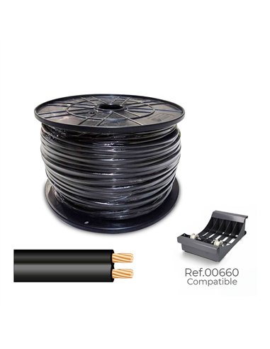 SEDILES Cable paralelo 48V 2x0,75mm² color negro 500m (bobina de Ø26x15cm)