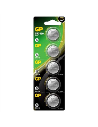 GP BATTERIES Pila de botón de litio CR24 3V Ø24,5x5mm (Blíster de 5 unidades)