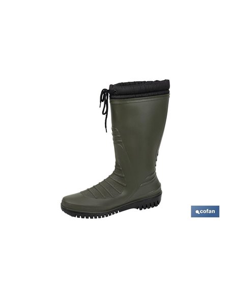 Botas de agua verdes con forro polar | Tallas desde la 36 hasta la 47