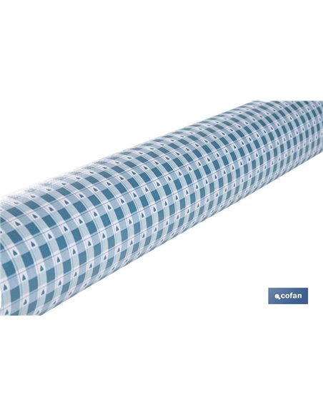Rollo de hule de cuadros Vichy con corazones| Protección y estilo para la mesa