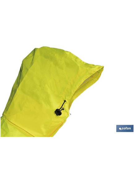 Chaqueta de lluvia de alta visibilidad con cierre de cremallera | Color: amarillo y azul | Disponible desde la talla S hasta la 