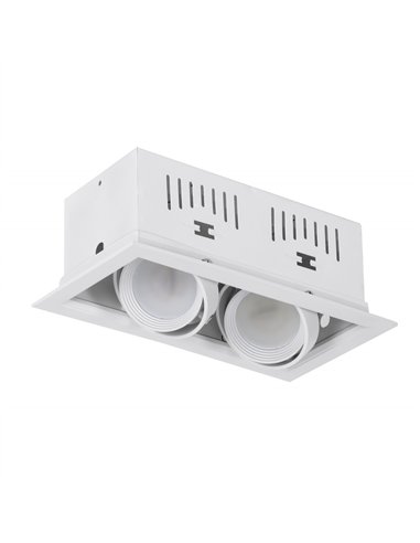 Foco Kardan Augusto Empotrar 2xgu10 Blanco 11x21,5bombillas No Incluidas