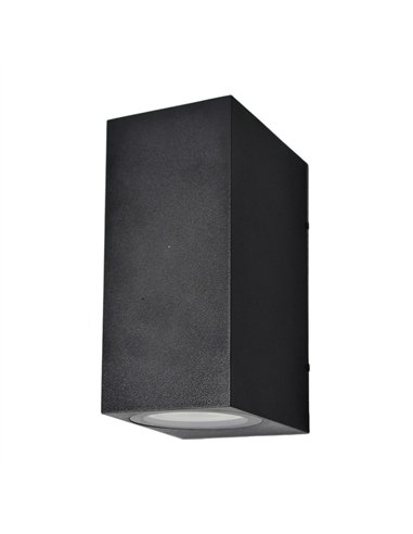 Aplique Exterior Alce 2xgu10 Negro Ip44 14,7x7x9 Cm