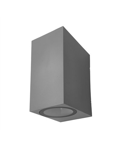 Aplique Exterior Alce 2xgu10 Gris Ip44 14,7x7x9 Cm