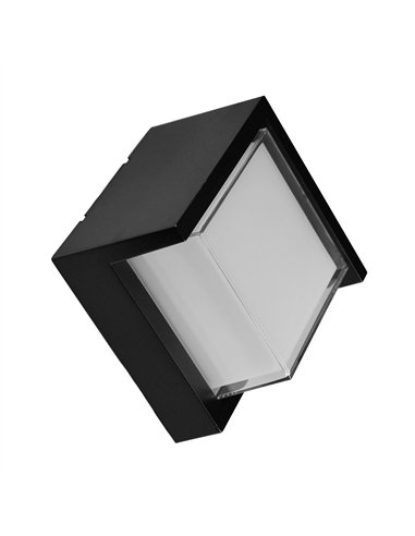 Aplique Exterior 12w 3000k Anoa Negro Ip65 16x16x10,2 Cm 600lm