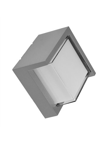 Aplique Exterior 12w 3000k Anoa Gris Ip65 16x16x10,2 Cm 600lm