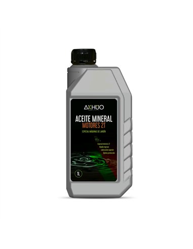 Aceite de motor de 2T mineral compatible con todo tipo de gasolinas (1l)