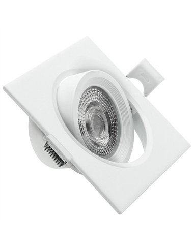 Aro LED basculante encuadrado (7W 3CCT 560lm) IP20 9x9x3,8cm color blanco