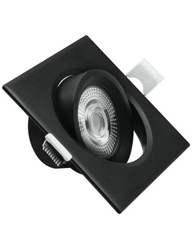 Aro LED basculante encuadrado (7W 3CCT 560lm) IP20 9x9x3,8cm color negro