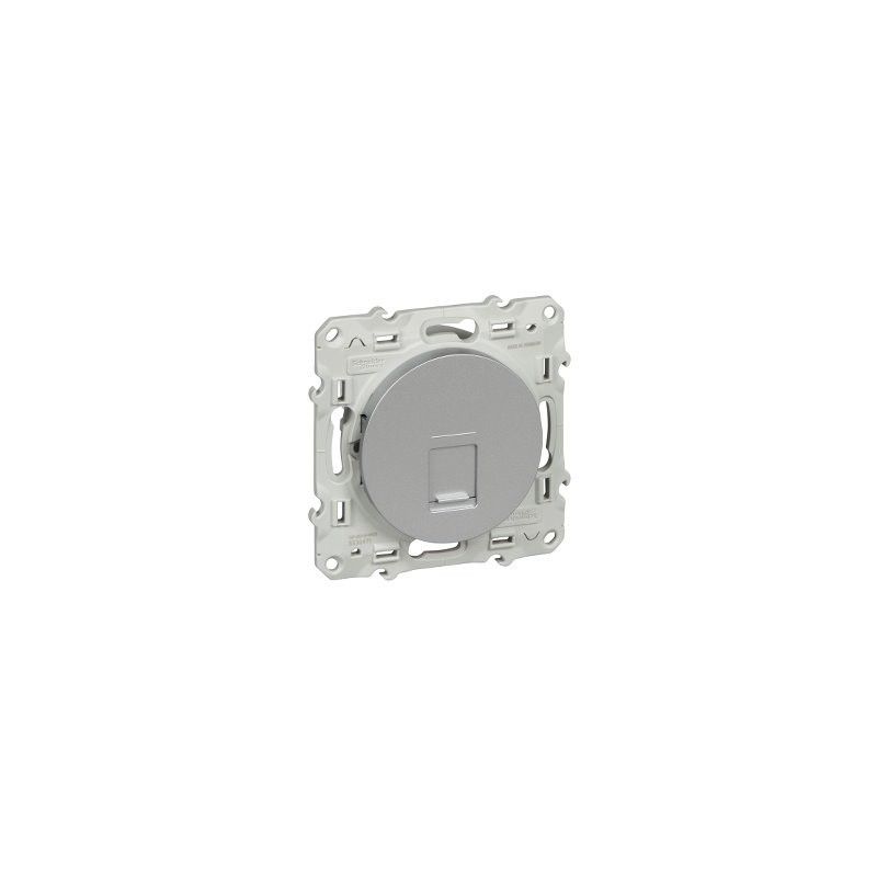 Toma RJ45 Categoria 5e UTP Odace Plata SCHNEIDER S530471