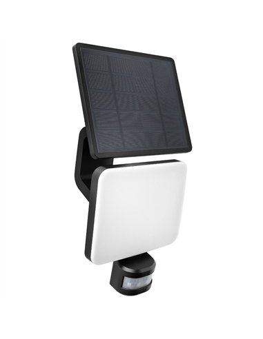 Applique murale LED solaire orientable (12W 3CCT 1200lm) IP54 16x13cm coloris noir et blanc