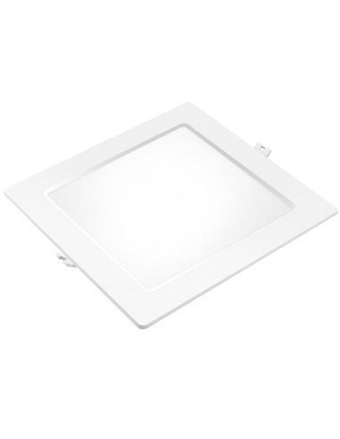 Square recessed LED downlight (18W 4000K 1980lm) IP20 22.1x22.1cm white