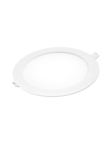 Downlight LED rond encastrable (12W 6500K 1320lm) IP20 Ø17,1cm coloris blanc