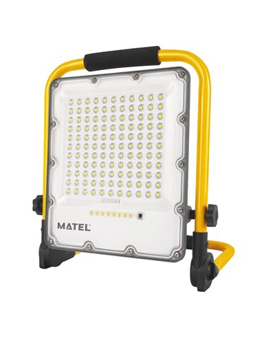 Wiederaufladbarer, faltbarer LED-Projektor mit 4 Lichtmodi (150 W, 6400 K, 1500 lm), IP65, 29 x 39 x 6 cm