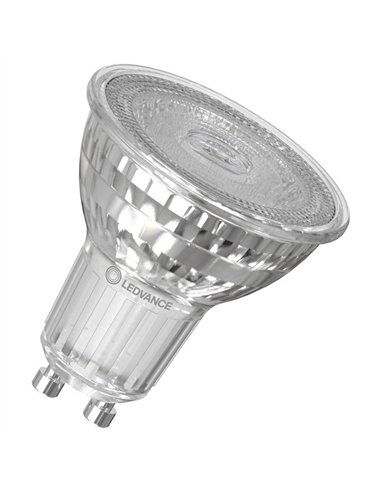 Bombilla LED dicroica “PAR16” GU10 (6,9W 3000K 575lm) IP20 Ø5x5,4cm color plata