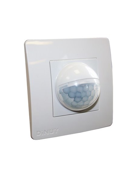 Rilevatore PIR 200º per scatola universale per scatola con meccanismo a 2 fili (200W 100lm 230V) IP40 8x8x4cm colore bianco