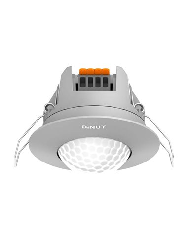 360°-Bluetooth-Einbaumelder für die Decke (3000W 2000lm 230V) IP40 Ø8x6,3x6,3cm silberfarben