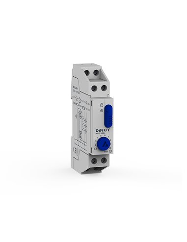 Modularer Treppenlichttimer mit 3/4 Drähten zur Befestigung auf DIN-Schiene (16 A 230 V) IP20 9,05x1,75x5,3cm graue Farbe