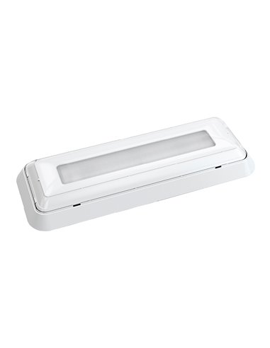 Éclairage de secours LED en surface « Dunna » (0,4W 5700K 45lm) IP44/IK07 32,2x12x4,5cm couleur blanche