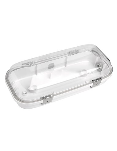 Boîtier étanche pour éclairage de secours « Style » IP65/IK10 28,7x13,4x8,6cm couleur blanc