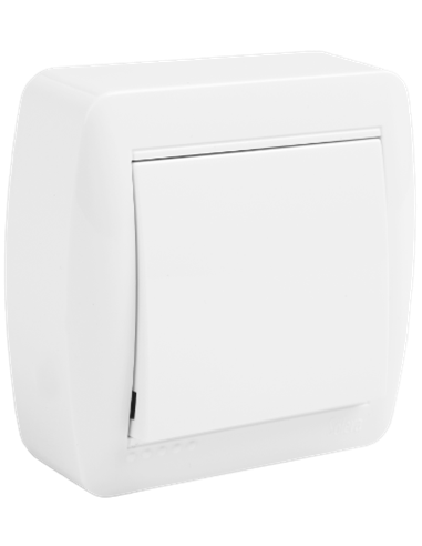 Interruttore/interruttore da parete (10A 250V) IP20 da parete 7,2x7,4x2,8cm colore bianco