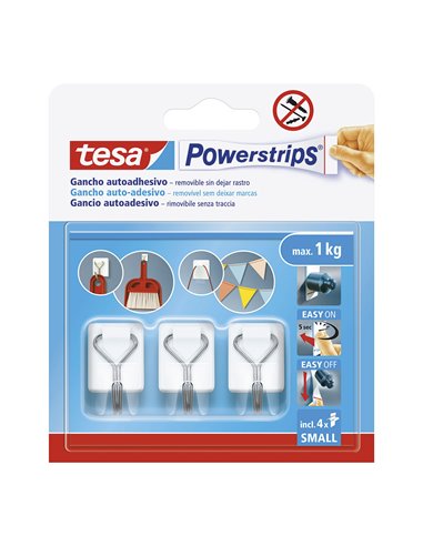 GANCHO AUTOADHESIVO POWERSTRIPS S, BLANCO