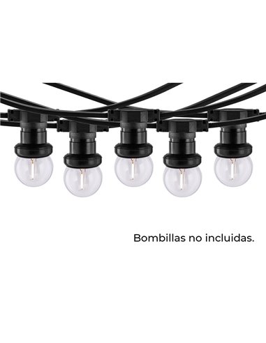 GUIRNALDA 10 PORTALÁMPARAS 2000 W 50-60 Hz 220-240 V E27 IP44 10 m