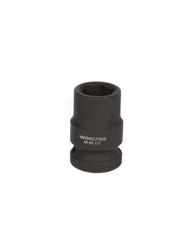 Vaso de impacto hexagonal 1/2" Ø17mm fabricado en acero al cromo molibdeno color negro