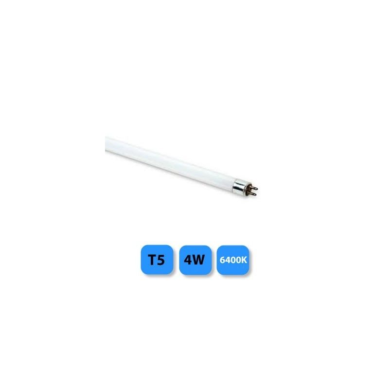 Tubo fluorescente EDM T5 (4W 6400K 130lm) IP20 Ø16x135mm cor branco fosco