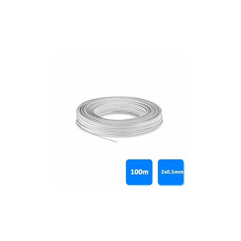 Carrete100m cable paralelo blanco pol(2x0.5mm)pvc GSC 3902938