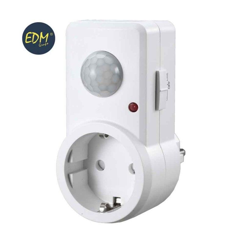 Plug Base with motion detector 120 ° 1200W EDM 03225