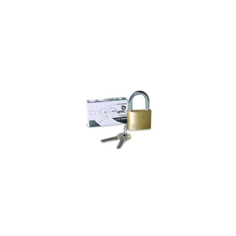 Lock short neck steel + 2 keys 20mm GSC 3301677