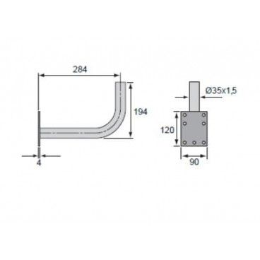 Support mural pour antenne parabolique 30cm