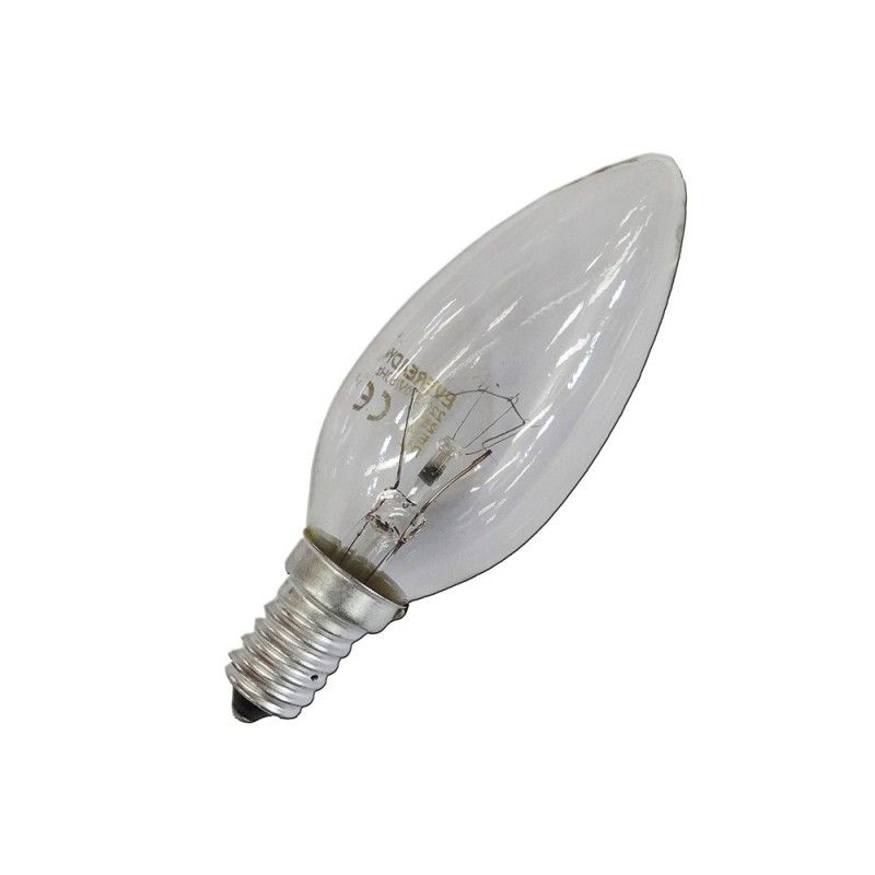 Incandescent bulb candle clear 40W E14 240V EDM 35142