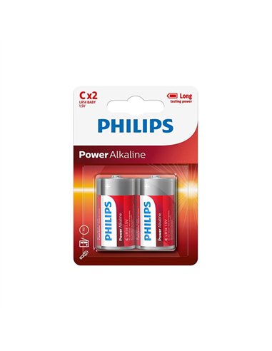 BLISTER 2 PILAS LR14 C 2BP POWER ALKALINE PHILIPS