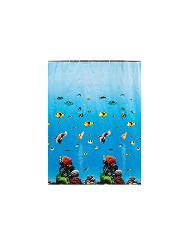 CORTINA BAÃ‘O PVC 180x200cm 19122 OCEAN WENKO