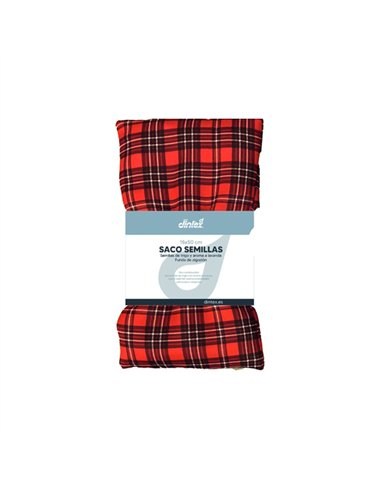 SACO ALMOHADILLA SEMILLAS TARTAN 50x15cm FRIO/CALOR DINTEX