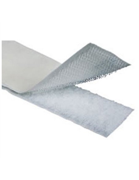 ROLLO 25+25mt VELCRO ADHESIVO BLANCO M+H 20mm