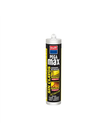 CARTUCHO ADHESIVO PEGAMAX SIN CLAVOS 290ml 50292 KRAFFT