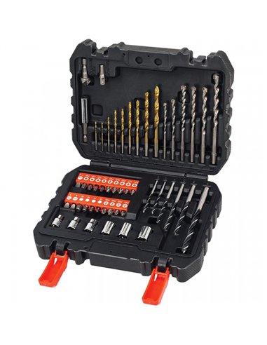 JUEGO 50pcs BROCAS TITANIO PUNTA ATOR A7188-XJ BLACK&DECKER