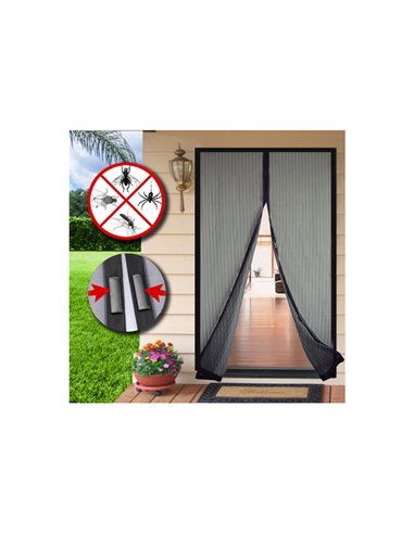 KIT MOSQUITERA PUERTA GRIS CON IMAN 120x230cm EPID